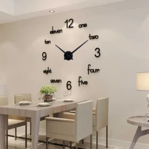 3D Wall Clock, Frameless Wall Clock DIY Wall Decoration | Acrylic & EVA.