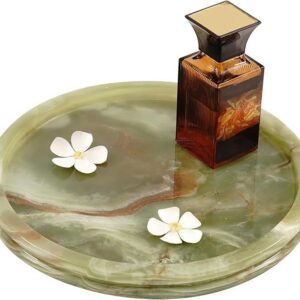 Onyx Serving Tray l Handcrafted Natural Stone Round Tray