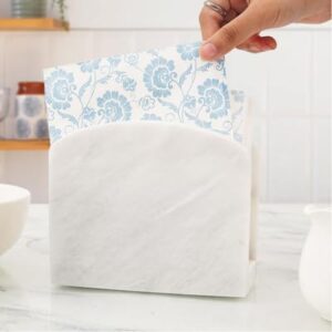Napkin Holder | Marble - Upright Paper Storage Dispenser for Dining Table, Kitchen & Living Room, House, Party, Restaurant, Hotel, Cafe, Bar