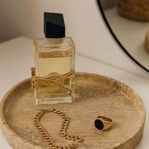 Marble Tray | Modern Round  Platter Trinket Vanity Storage Organizer Handmade Marble Serving Tray for Perfume, Jewelry, Coffee Table Decor for Makeup Organizer, Bathroom, Kitchen - 10 Inch